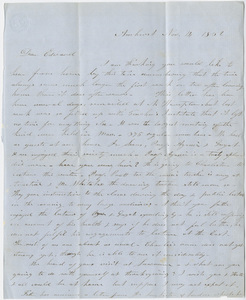 Orra White Hitchcock letter to Edward Hitchcock, Jr., 1852 November 14