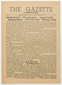 The gazette of Amherst College, 1943 October 1