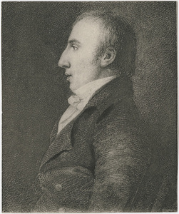 William Wordsworth, head and shoulders portrait, facing left