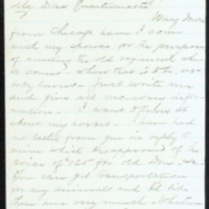 Letter from G. L. Montague, June 20, 1865