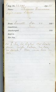 Tewksbury Almshouse Intake Record: Queenan, Thomas - Digital Commonwealth