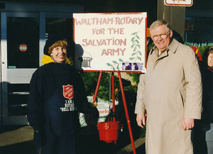 Waltham Rotary Club bell ringing for the Salvation Army