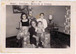 Ortiz siblings: Lucy, Nelson, & Daniel with grandmother Gregoria Martinez