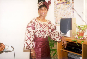 Mother in traditional dress from Ghana