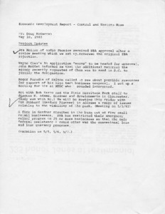 Economic Development Report - Central and Western Massachusetts May 10, 1982