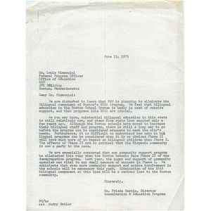 Letter, Dr. Louis Simmonini, June 13, 1975.