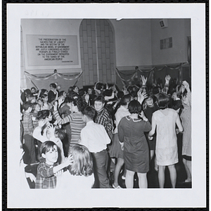 Children dance at a Boys' Club of Boston St. Patrick's Day inaugural ball and exercises event