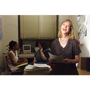 Jane Bybee, a professor in the psychology department, in an office