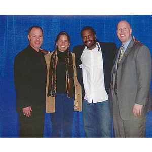 Byron Hurt poses with three other people