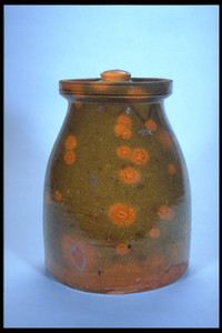 Redware Food storage jar