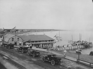 View of the Cottage Club and Pier from Terrace Gables, Falmouth Heights, Mass., undated