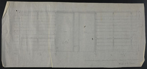 Elevation of Library, Opposite Windows, Showing Book Shelves, House of Mr. Hamlin, undated