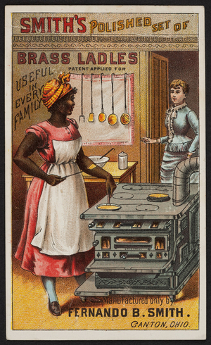 Trade card for Smith's Polished Set of Brass Ladles, Fernando B. Smith, Canton, Ohio, undated