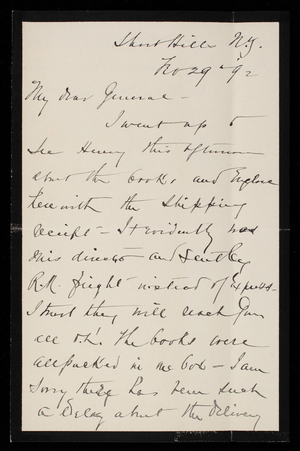Charles G. Weir to Thomas Lincoln Casey, February 29, 1892
