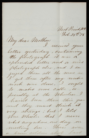 Thomas Lincoln Casey, Jr. To Emma Weir Casey, February 24, 1878 ...