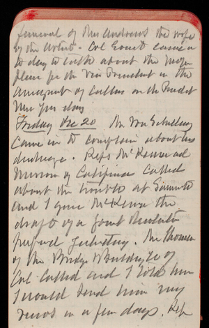 Thomas Lincoln Casey Notebook, November 1889-January 1890, 53, funeral of Mrs. Andrews the wife
