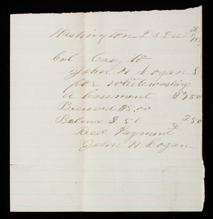 John H. Logan to Thomas Lincoln Casey, December 20, 1869