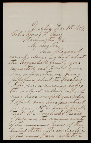 Robert Steele to Thomas Lincoln Casey, December 9, 1884