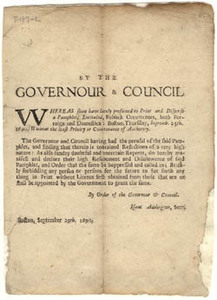 By the Governour & Council: Whereas some have lately presumed to Print and Disperse a Pamphlet...