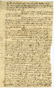 To the President and Senate of the United States the memorial of the subscribers, members of the religious Society of Friends of the State of ____ respectfully sheweth