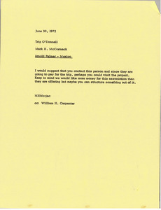 Memorandum from Mark H. McCormack to Trip O'Donnell
