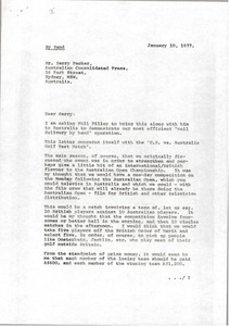 Letter from Mark H. McCormack to Kerry Packer