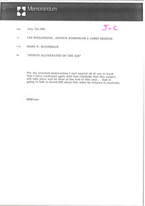 Memorandum from Mark H. McCormack to Ian Wooldridge