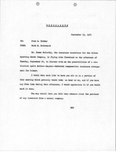 Memorandum from Mark H. McCormack to Fred D. Kidder