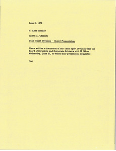 Letter from Judith A. Chilcote to H. Kent Stanner