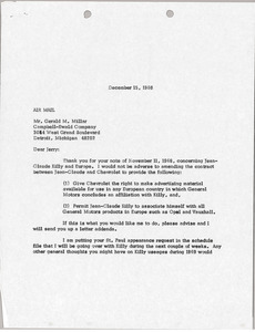 Letter from Mark H. McCormack to Gerald M. Millar