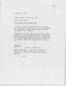 Memorandum from Mark H. McCormack to Hughes Norton and Robert D. Kain