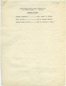 326th Signal Company Wing officers and roster