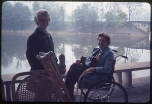 Sally Milledge and Ruth Koster at hotel