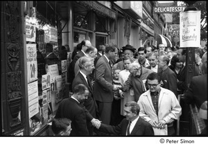 Robert F. Kennedy greeting a crowd