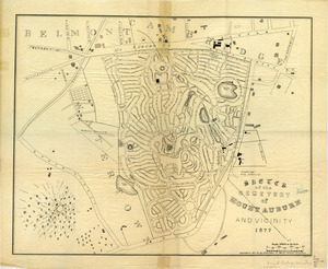 Sketch of the cemetery of Mount Auburn and vicinity