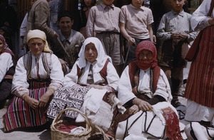 Folk costume for sale at Struga market