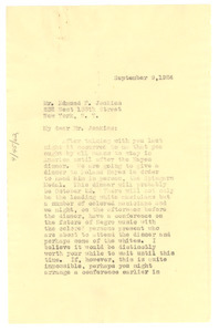 Letter from W. E. B. Du Bois to Edmund T. Jenkins