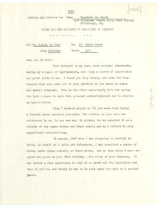 Letter from Benjamin J. Davis to W. E. B. Du Bois