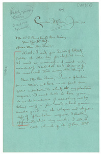 Letter from Howard Snyder to W. E. B. Du Bois