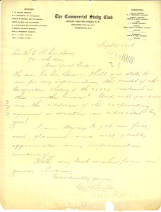 Letter from C. W. Banton to W. E. B. Du Bois
