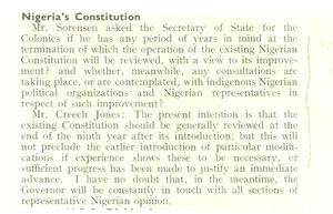 Fragment on Nigerian constitution