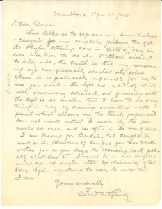 Letter from Fred W. Gandy to Elmer Adler