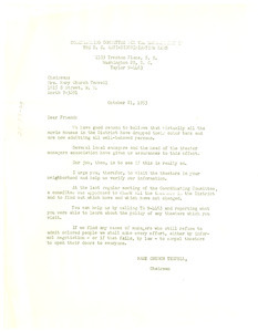 Letter from Coordinating Committee for the Enforcement of the D.C. Anti-Discrimination Law to W. E. B. Du Bois