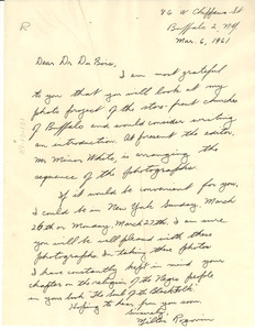 Letter from Milton Rogovin to W. E. B. Du Bois