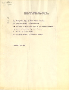 Books about Negroes for a graduate student at the University of Alabama