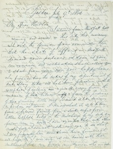 Letter from John A. Collins to Erasmus Darwin Hudson