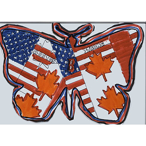 "Butterfly of Boston" made by student at Willow Way Public School (Ontario, Canada)