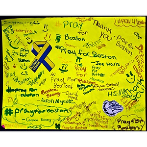 "Pray for Boston" poster from Copley Square Memorial