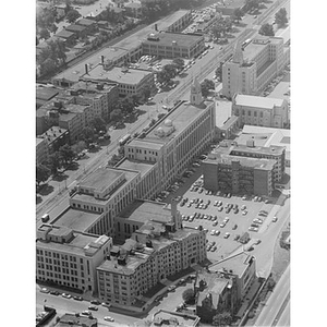 Commonwealth Avenue, Boston University, rear view of campus, Boston, MA