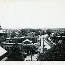 Aerial view of Arlington Center, looking southeast (?)